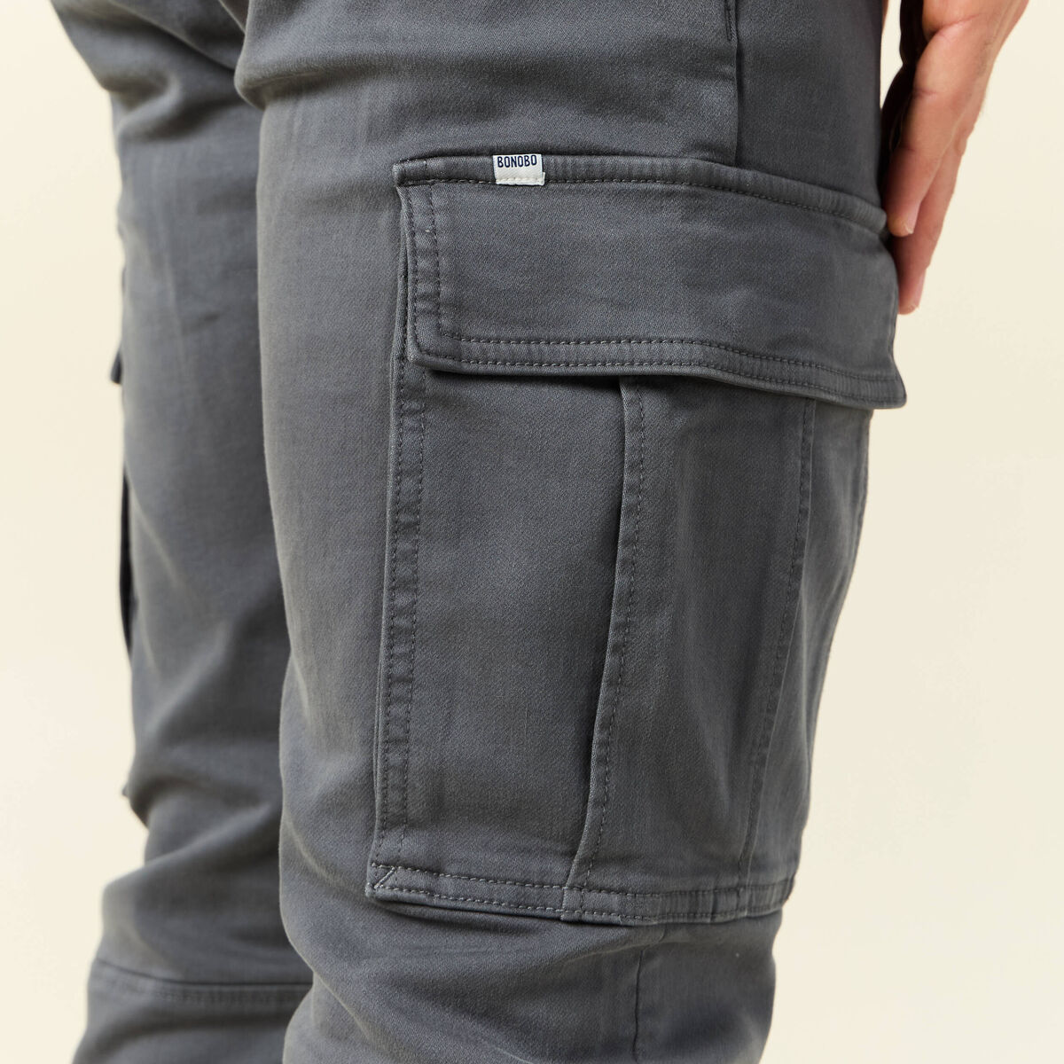 Pantalon battle bas resserré vert foncé homme