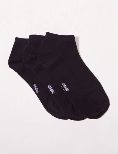 Lot 3 paires chaussettes noir homme
