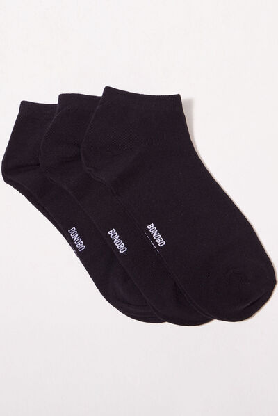 Lot 3 paires chaussettes noir homme