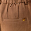 Pantalon slouchy taille haute 7/8&egrave;me marron femme
