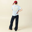 T-shirt en coton bleu clair femme