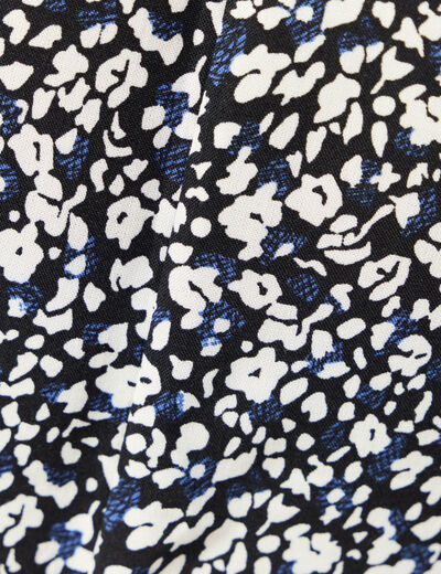 Jupe longue portefeuille bleu femme