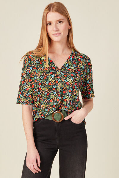 T-shirt éco-responsable noir femme