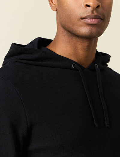 T-shirt à capuche noir homme