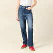 Jeans straight taille haute denim stone femme