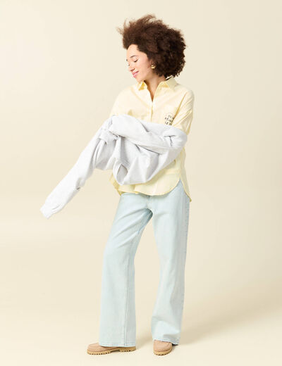 Chemise brod&eacute;e Atelier Beguin x Bonobo jaune femme