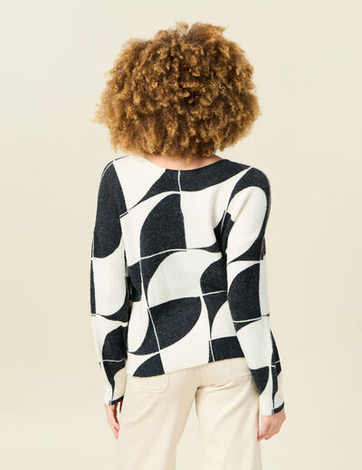 Pull manches longues noir femme