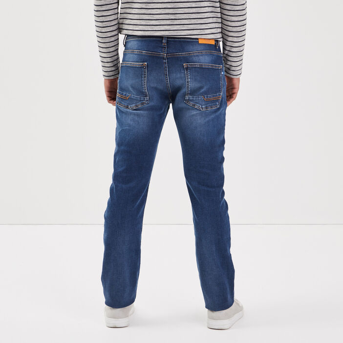 Jeans straight denim stone homme