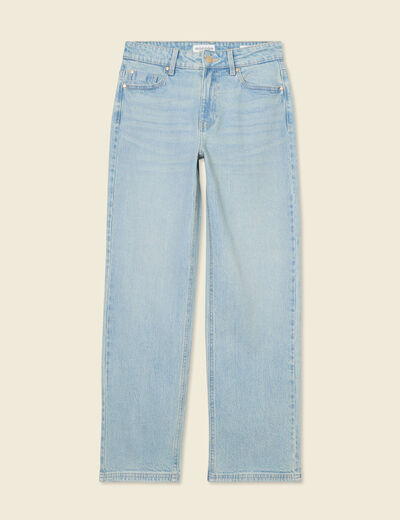 Jeans droit 7/8ème denim baby bleu femme