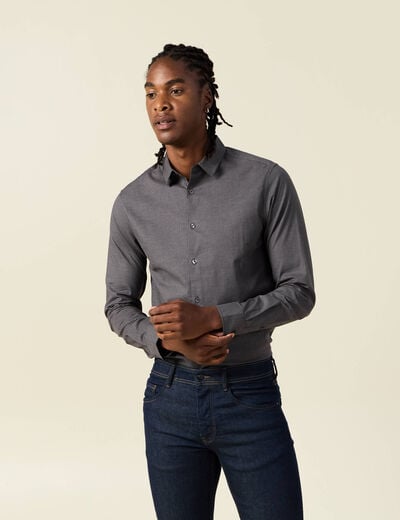 Chemise éco-responsable gris homme