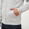 Sweat &agrave; capuche manches longues gris clair homme