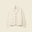 Gilet manches longues col ch&acirc;le ecru homme