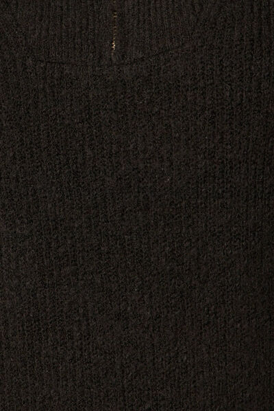 Pull manches longues noir femme