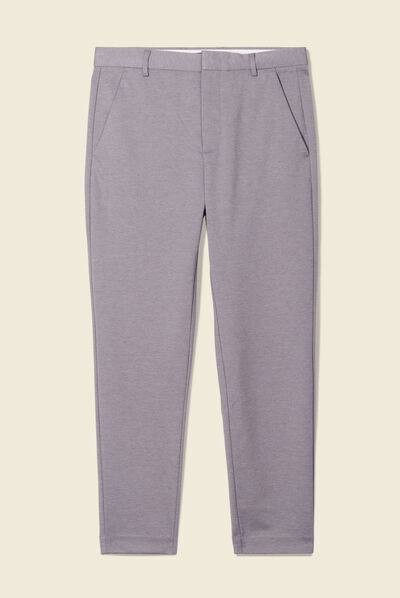 Pantalon chino slim gris homme