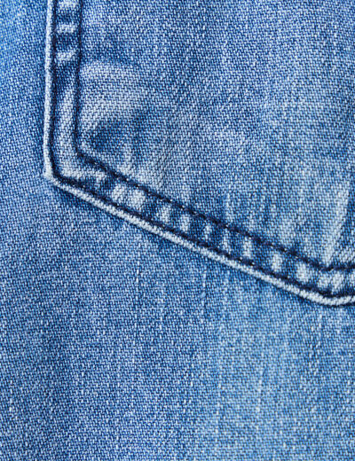 Chemise manches longues denim brut homme