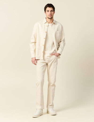 T-shirt manches courtes ecru homme
