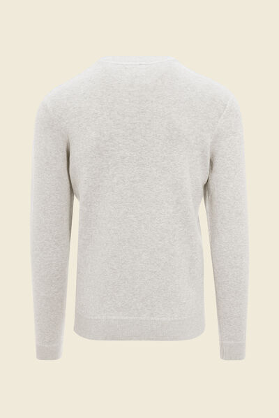 Pull manches longues gris homme
