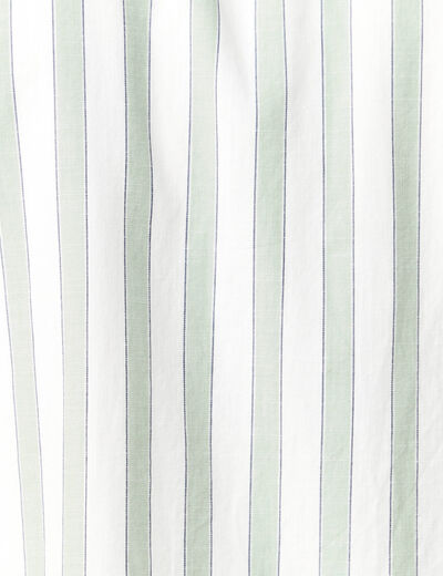 Chemise manches courtes vert olive homme