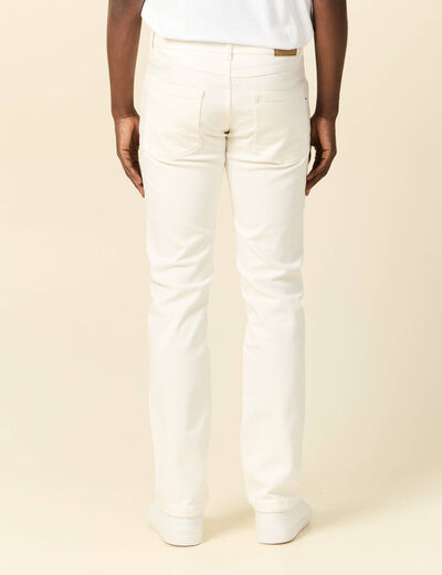 Jeans straight homme used L34 denim blanc homme