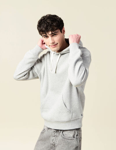 Sweat à capuche gris homme
