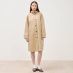 Trench long oversize r&eacute;versible beige femme