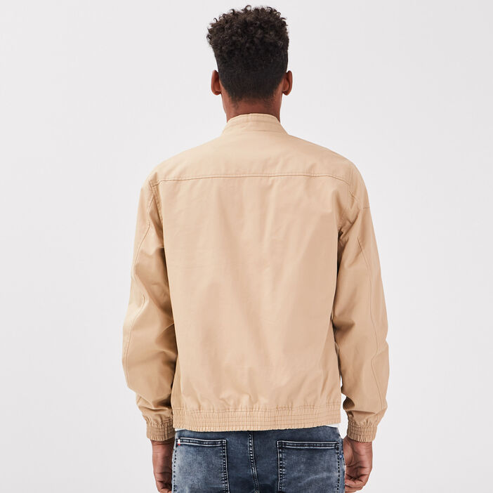 Veste teddy droite beige homme
