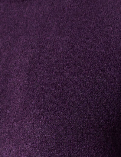 Pull manches longues col rond violet fonc&eacute; homme