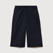 Bermuda large taille haute bleu marine femme