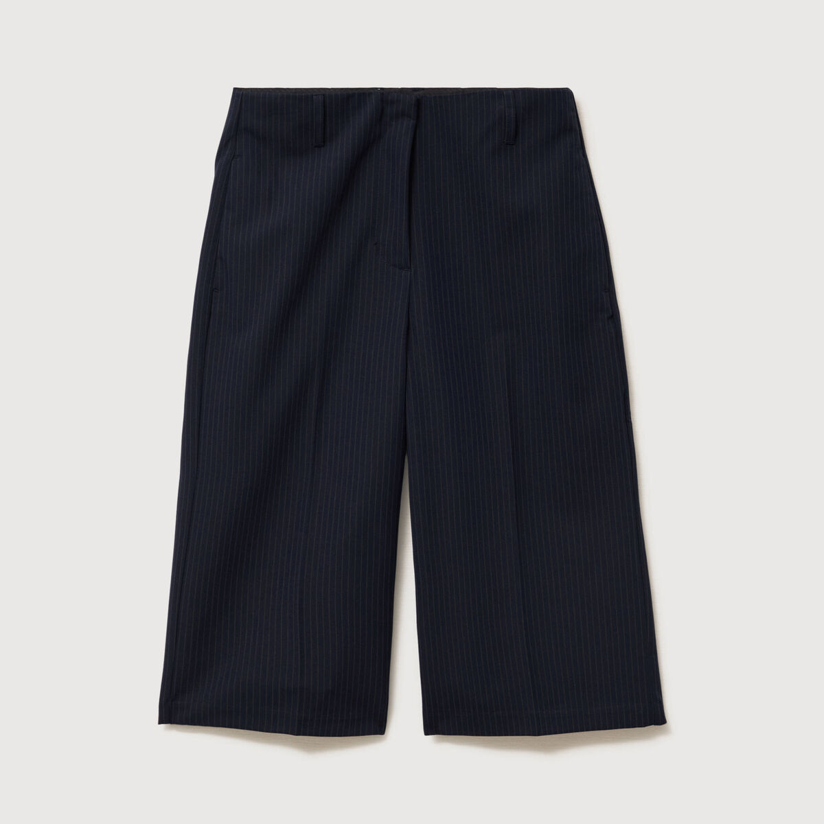 Bermuda large taille haute bleu marine femme