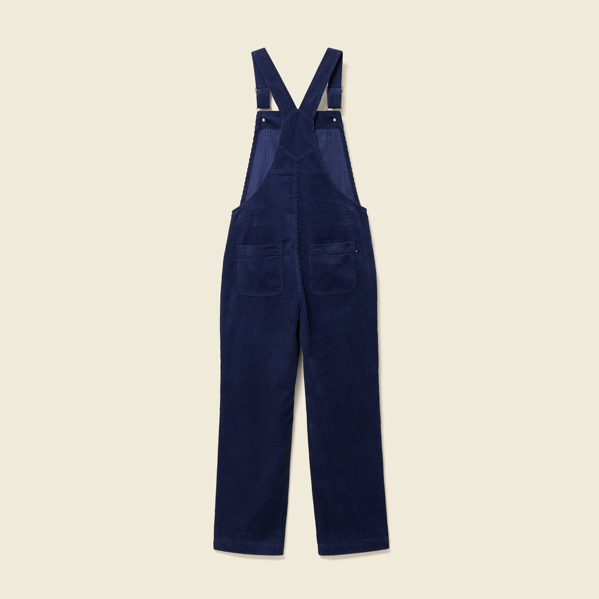 Combinaison salopette en velours c&ocirc;tel&eacute; bleu marine femme
