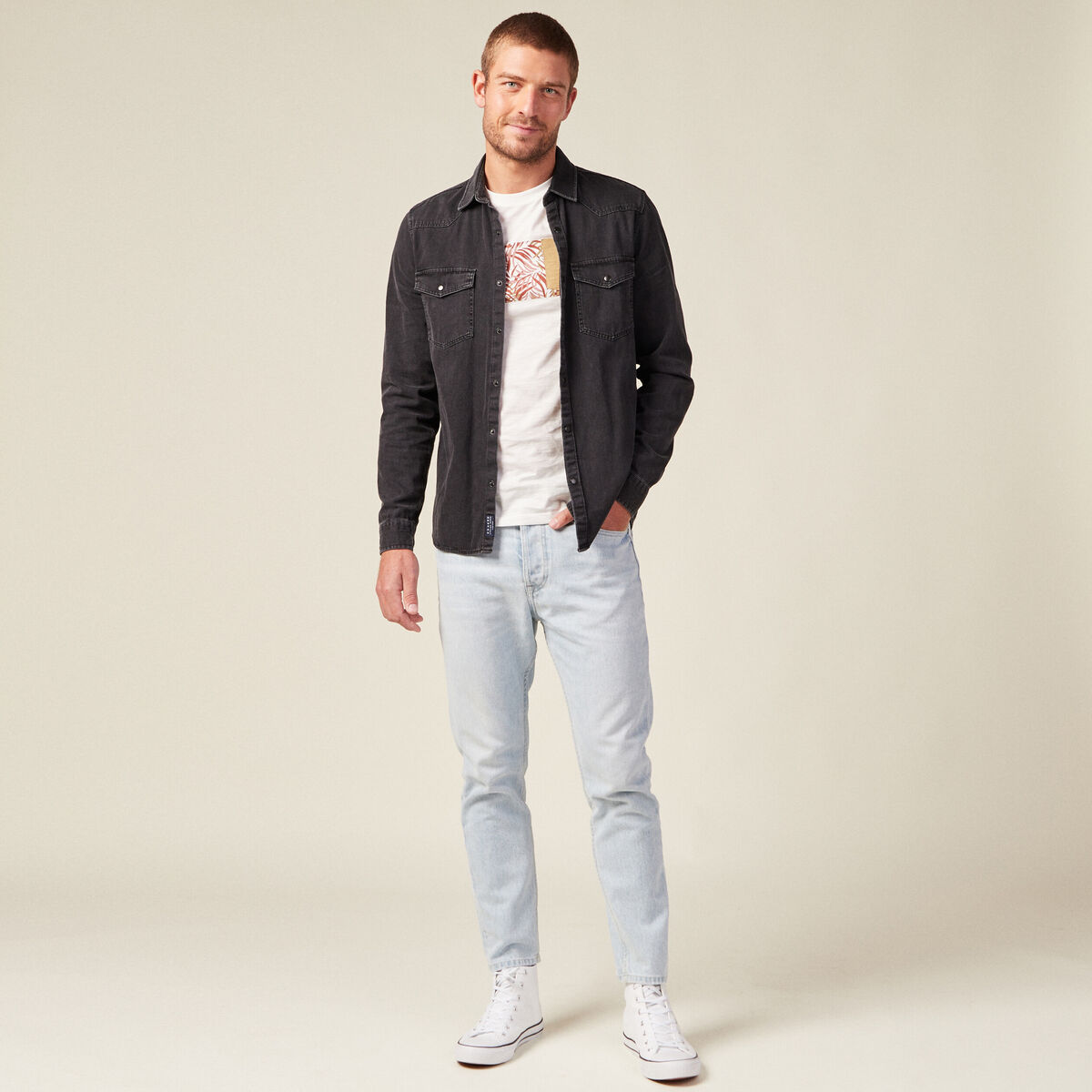 T-shirt manches courtes rose homme