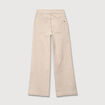 Jeans large taille haute ray&eacute; denim blanc femme
