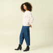 Pull de no&euml;l col bateau manches longues creme femme