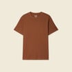 T-shirt manches courtes marron cognac homme
