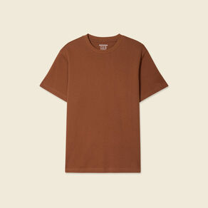 T-shirt manches courtes marron cognac homme
