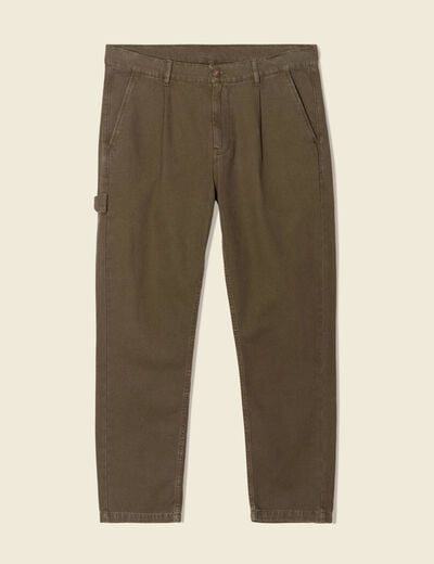 Pantalon chino taupe homme