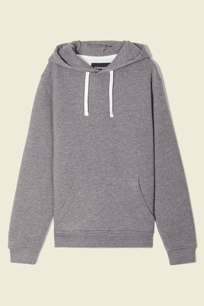 Sweat manches longues gris foncé homme