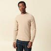 Pull manches longues fabriqu&eacute; en France sable homme