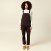 Salopette en jeans marron cognac femme