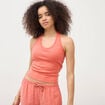 D&eacute;bardeur d&eacute;collet&eacute; brassi&egrave;re int&eacute;gr&eacute;e rouge fonc&eacute; femme