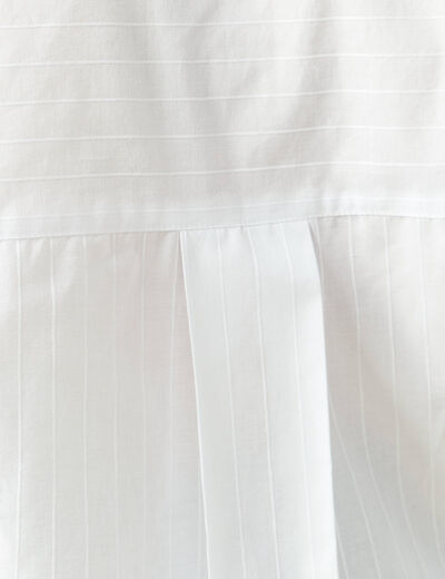 Chemise oversize en coton ecru femme