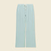 Pantalon loose taille haute vert pastel femme