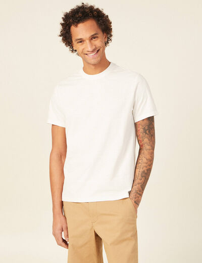 T-shirt éco-responsable ecru homme