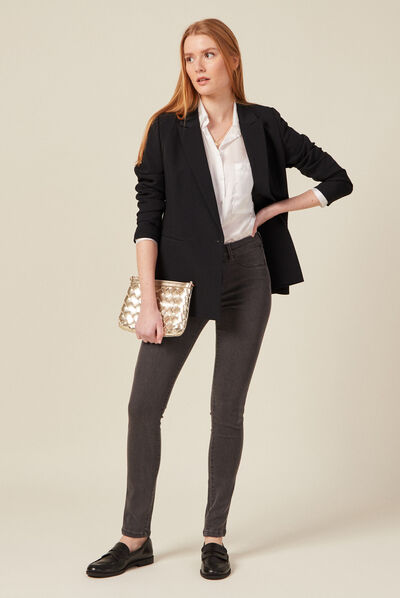 Jeans Lou - jegging gris foncé femme