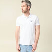 Polo manches courtes blanc homme