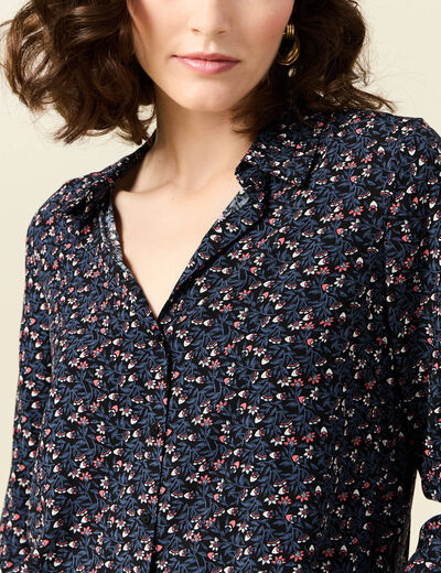 Chemise manches longues noir femme