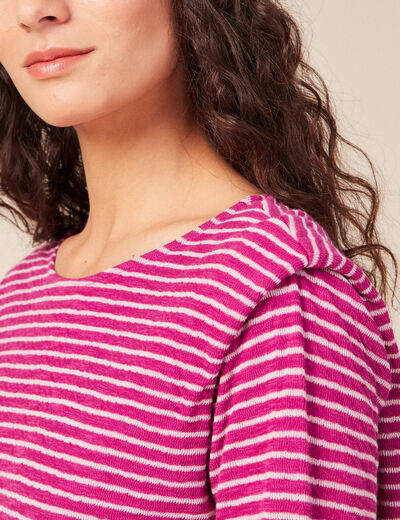 T-shirt manches longues violet clair femme