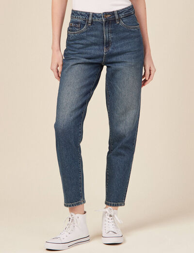 Jeans mom 7/8ème denim dirty femme