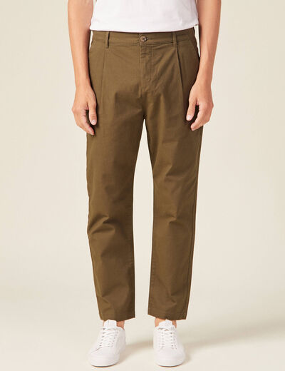 Pantalon chino taupe homme