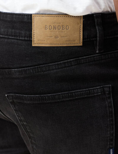 Jeans skinny tapered denim noir homme